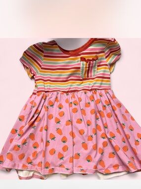 Matilda Jane Pink and Coral Striped Dress